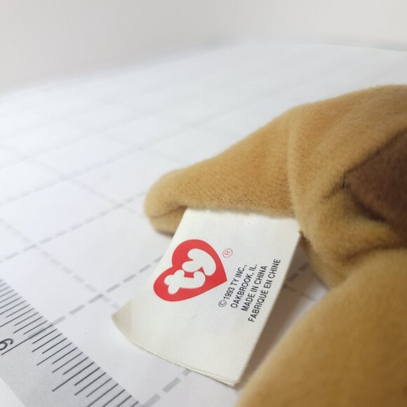 Ty McDonalds Teenie Beanie Baby - Bones The Dog 6” 1993 - Picture 8 of 9